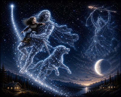 Changel, Orion and Sirius, orion, sirius, diana