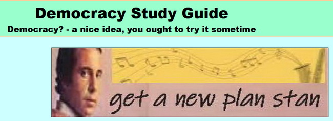 Democracy Study Guide, web page banner