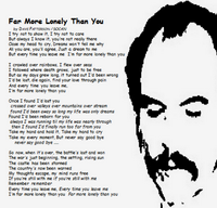 graphic of Dave's song Far More Lonely