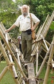 dave on bamboo bridge