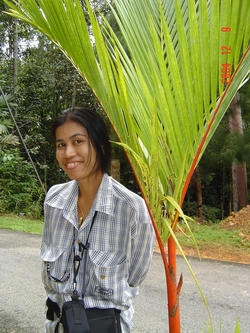 ann with palm
