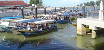 small ferry boats in Besut harbour