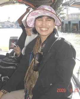 Ann on the boat