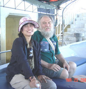 Dave and Ann on the boat