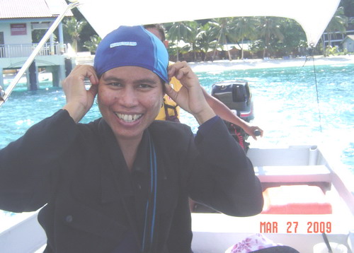 Ann in boat