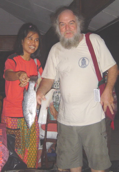 Ann and Dave picking supper ...